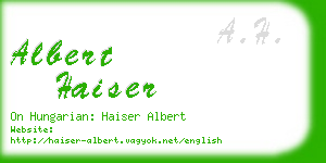 albert haiser business card